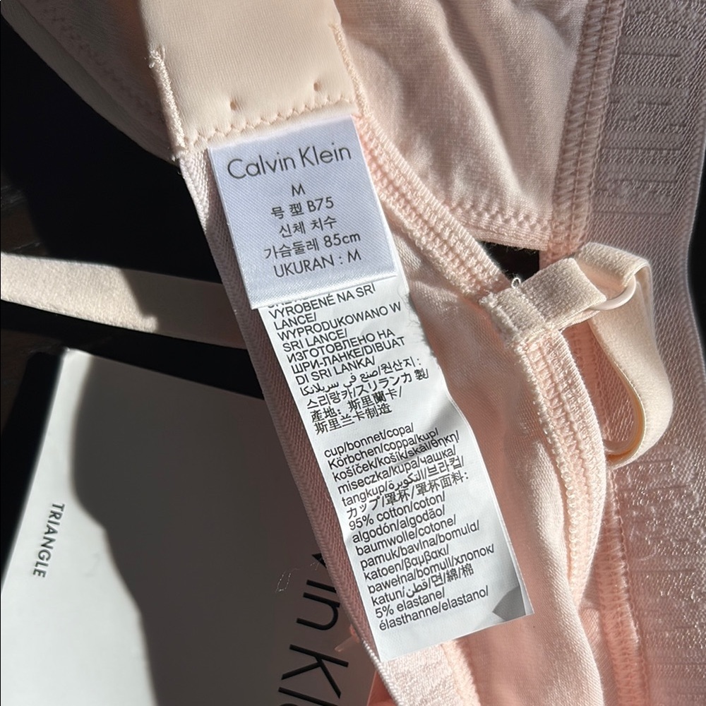 Calvin Klein Light Pink Triangle Bralette - Picture 5 of 5